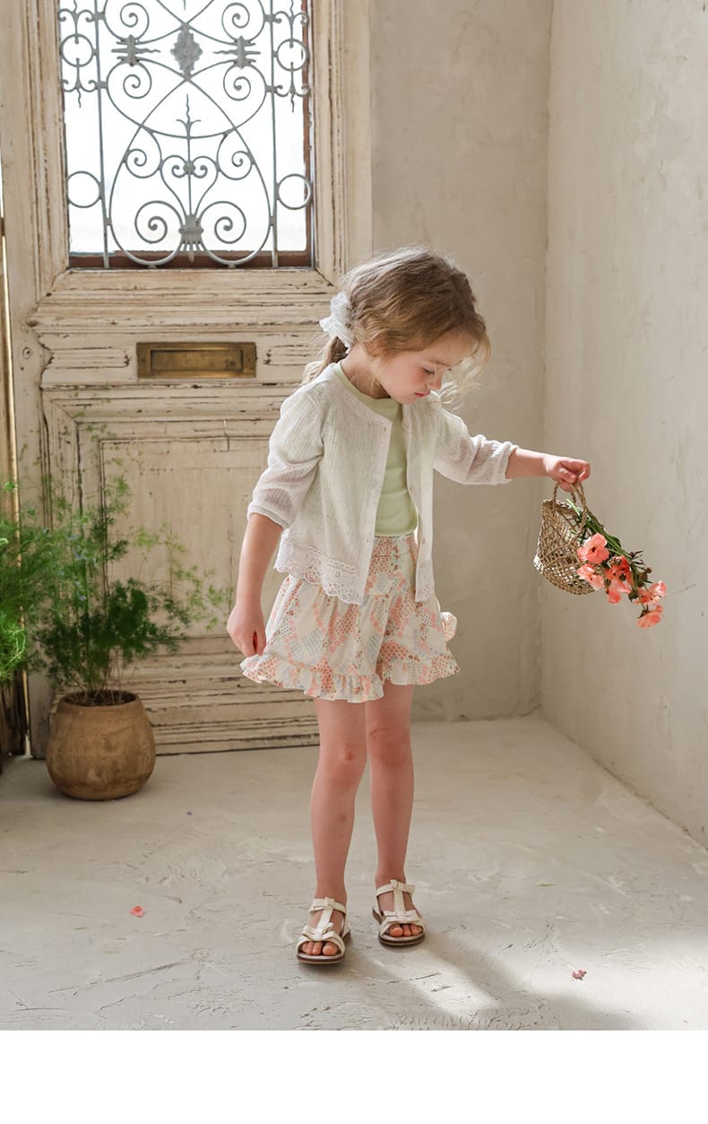 Lace Point Cardigan 透かし編み カーディガン【mh0012977】 Strawberry Coral カーディガン・パーカー