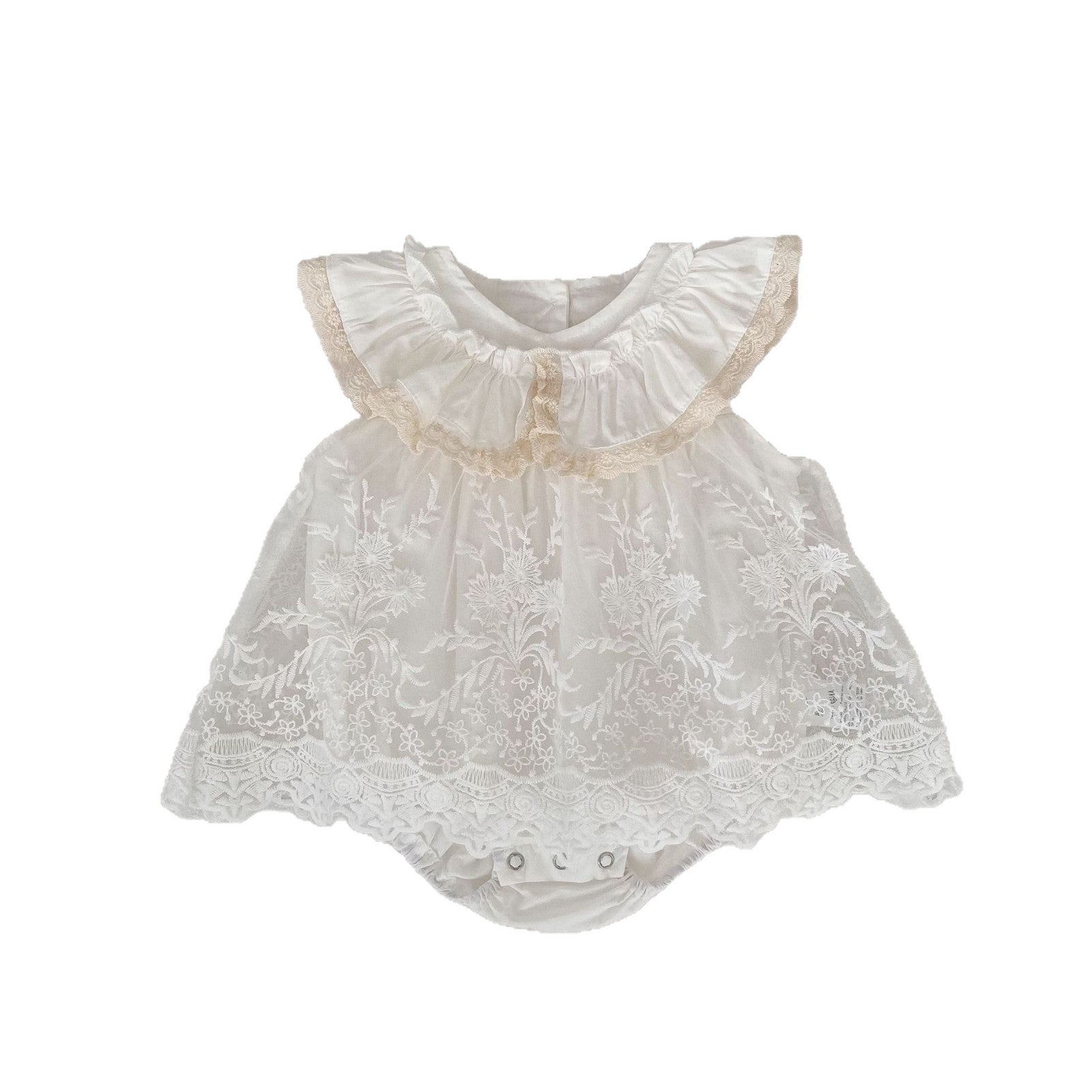 Lace Ruffle Dress Romper チュール レース フリル袖 ロンパース【mh0012494】 Engepapa 半袖ロンパース