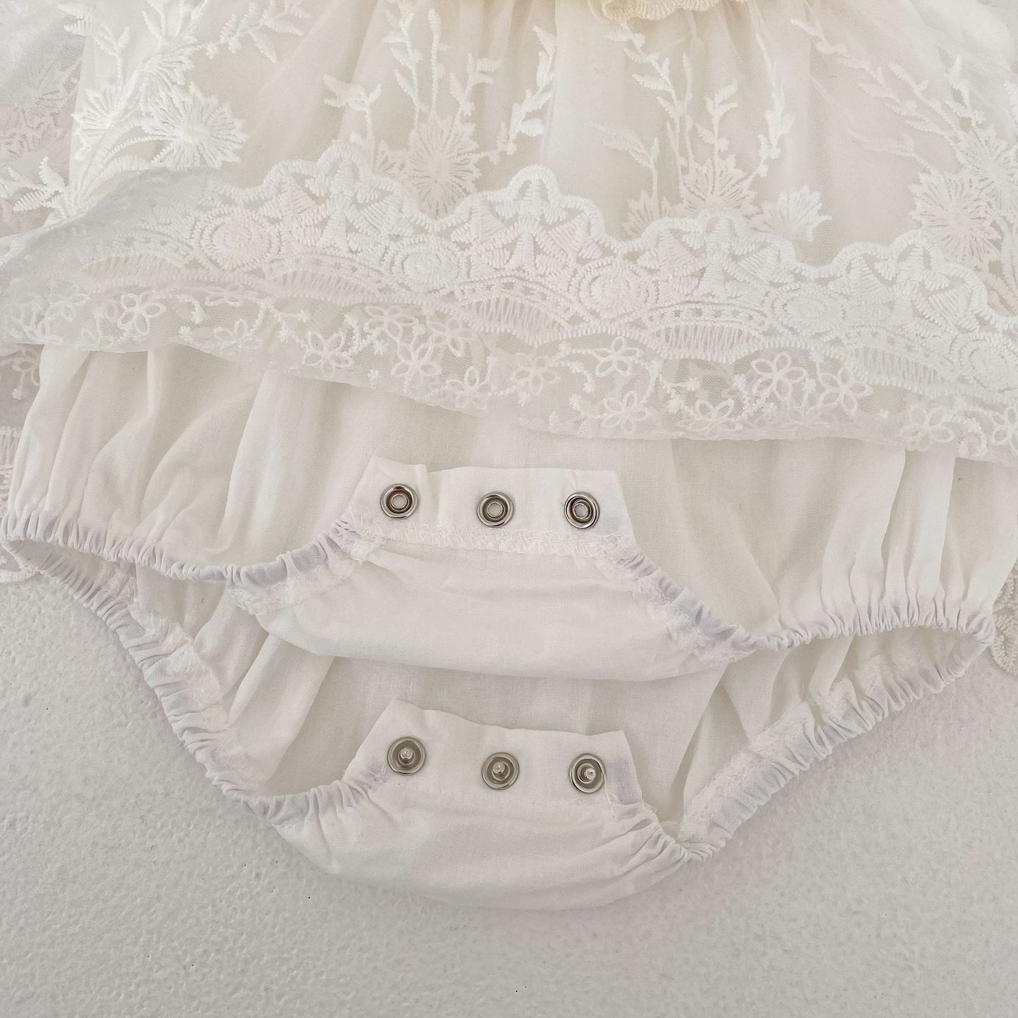 Lace Ruffle Dress Romper チュール レース フリル袖 ロンパース【mh0012494】 Engepapa 半袖ロンパース