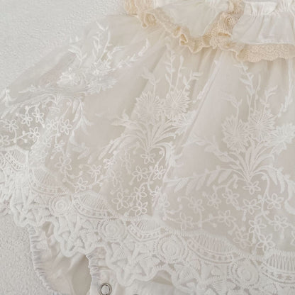 Lace Ruffle Dress Romper チュール レース フリル袖 ロンパース【mh0012494】 Engepapa 半袖ロンパース