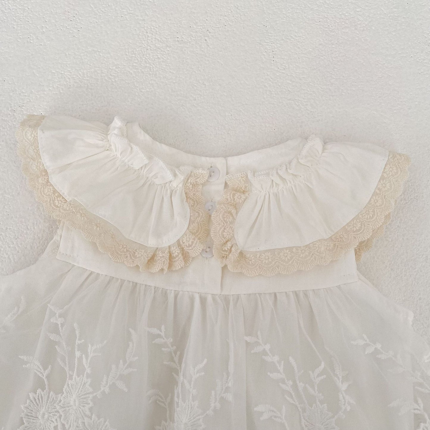 Lace Ruffle Dress Romper チュール レース フリル袖 ロンパース【mh0012494】 Engepapa 半袖ロンパース