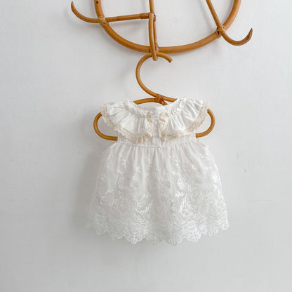 Lace Ruffle Dress Romper チュール レース フリル袖 ロンパース【mh0012494】 Engepapa 半袖ロンパース