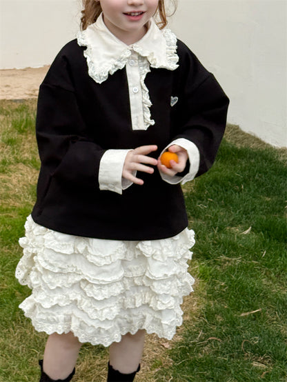 Lace Ruffle Tiered Skirt レース ティアードスカート【mh0012429】 Chengle