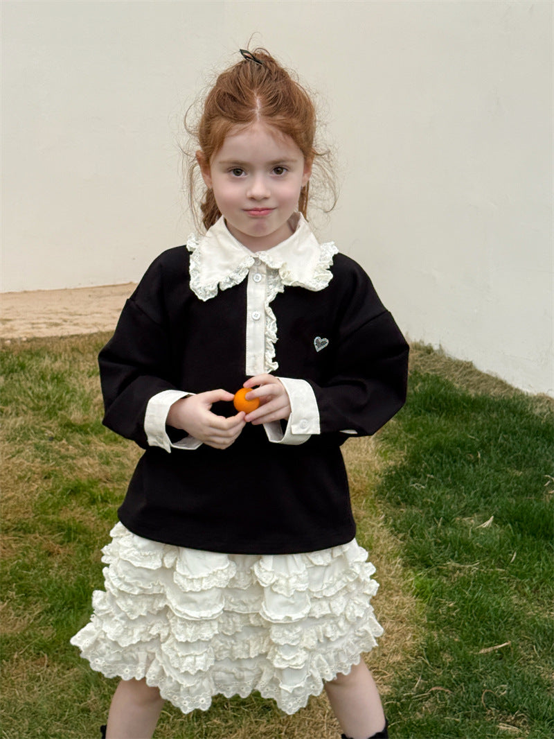 Lace Ruffle Tiered Skirt レース ティアードスカート【mh0012429】 Chengle