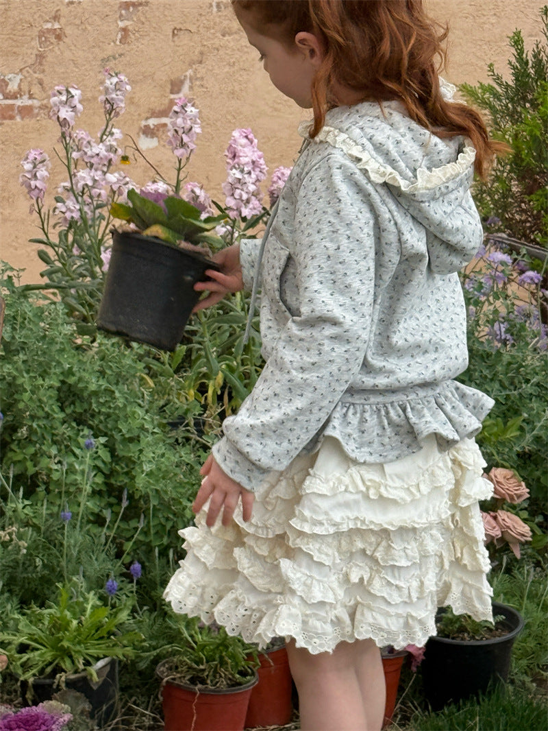 Lace Ruffle Tiered Skirt レース ティアードスカート【mh0012429】 Chengle