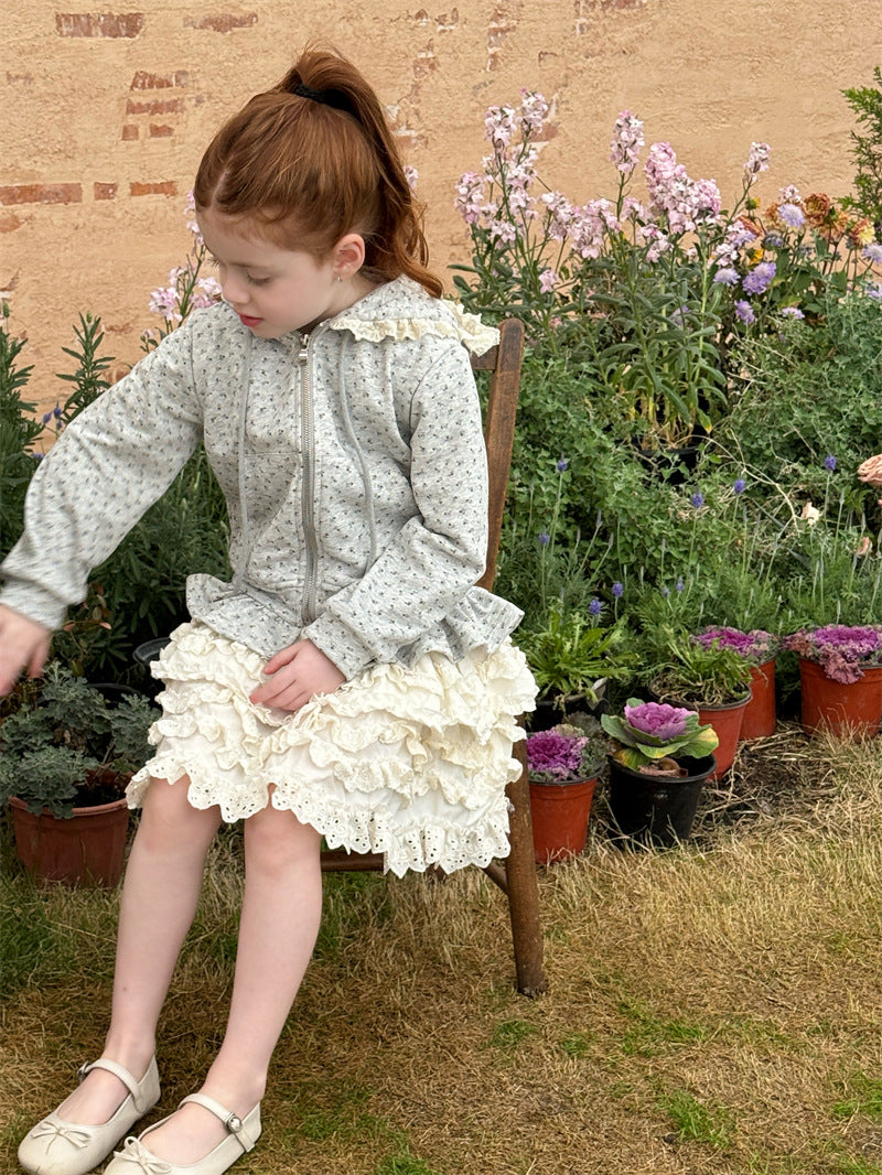 Lace Ruffle Tiered Skirt レース ティアードスカート【mh0012429】 Chengle