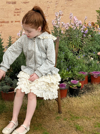 Lace Ruffle Tiered Skirt レース ティアードスカート【mh0012429】 Chengle