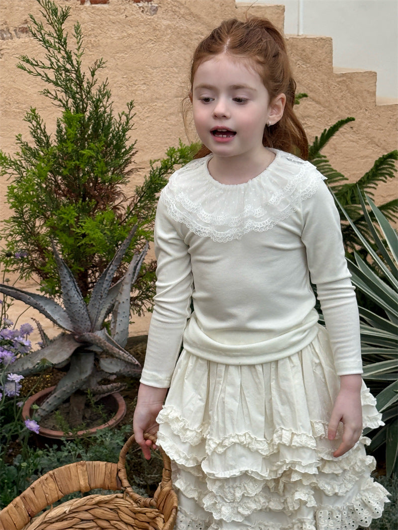 Lace Ruffle Tiered Skirt レース ティアードスカート【mh0012429】 mamahalo shop