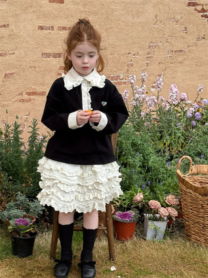 Lace Ruffle Tiered Skirt レース ティアードスカート【mh0012429】 mamahalo shop