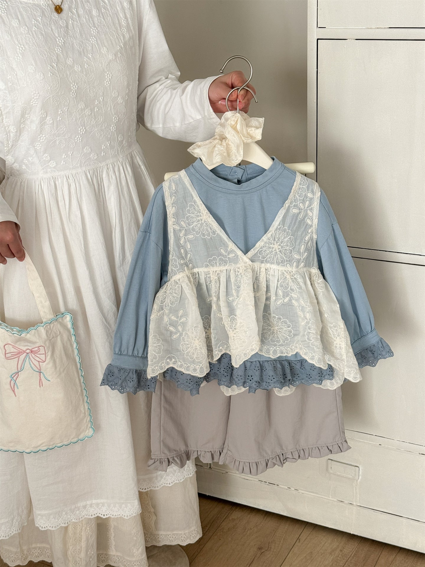 Lace Tencel Jacquard Vest レース ジャガードベスト【mh0012287】 Laibaobao