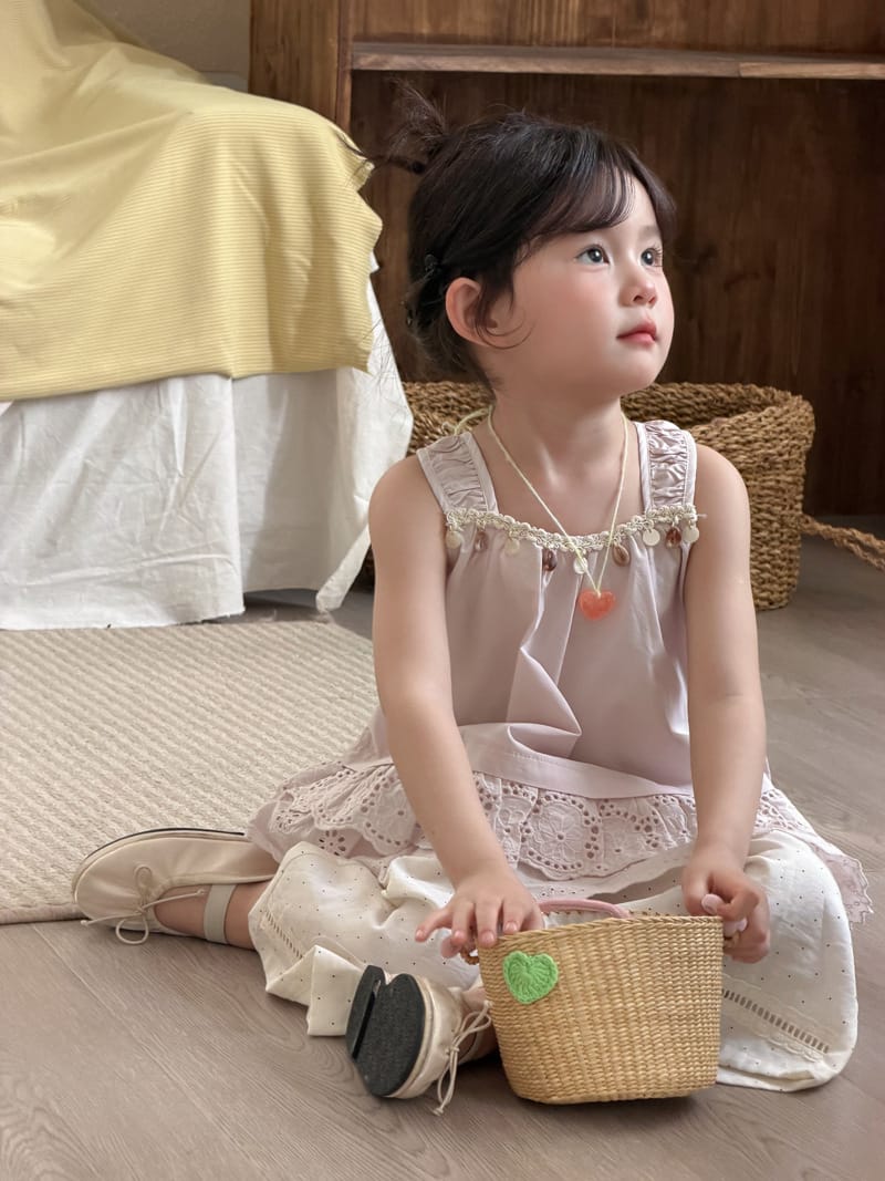 Lace Trim Cotton Tank Top レース 刺繍 スクエアネック ノースリーブブラウス【mh0012760】 MaiTianJi タンクトップ・キャミソール・ノースリーブトップス