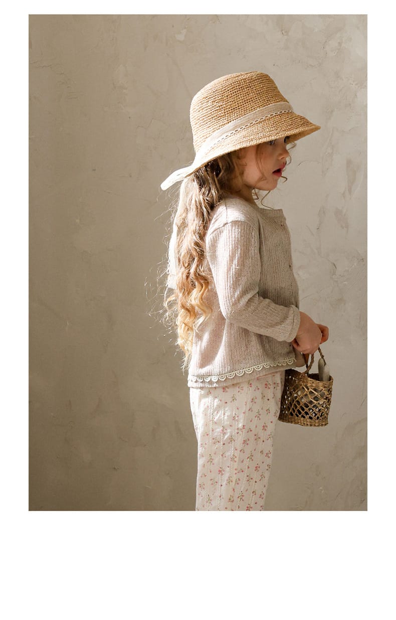 Lace Trim Knit Cardigan 透かし編み サマーカーディガン【mh0012984】 Strawberry Coral カーディガン・パーカー
