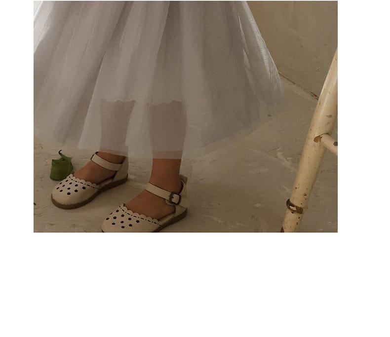 Lace Tulle Dress 刺繍 チュールワンピース【mh0012975】 Strawberry Coral ノースリーブワンピース