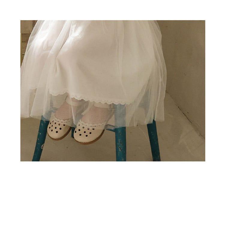 Lace Tulle Dress 刺繍 チュールワンピース【mh0012975】 Strawberry Coral ノースリーブワンピース