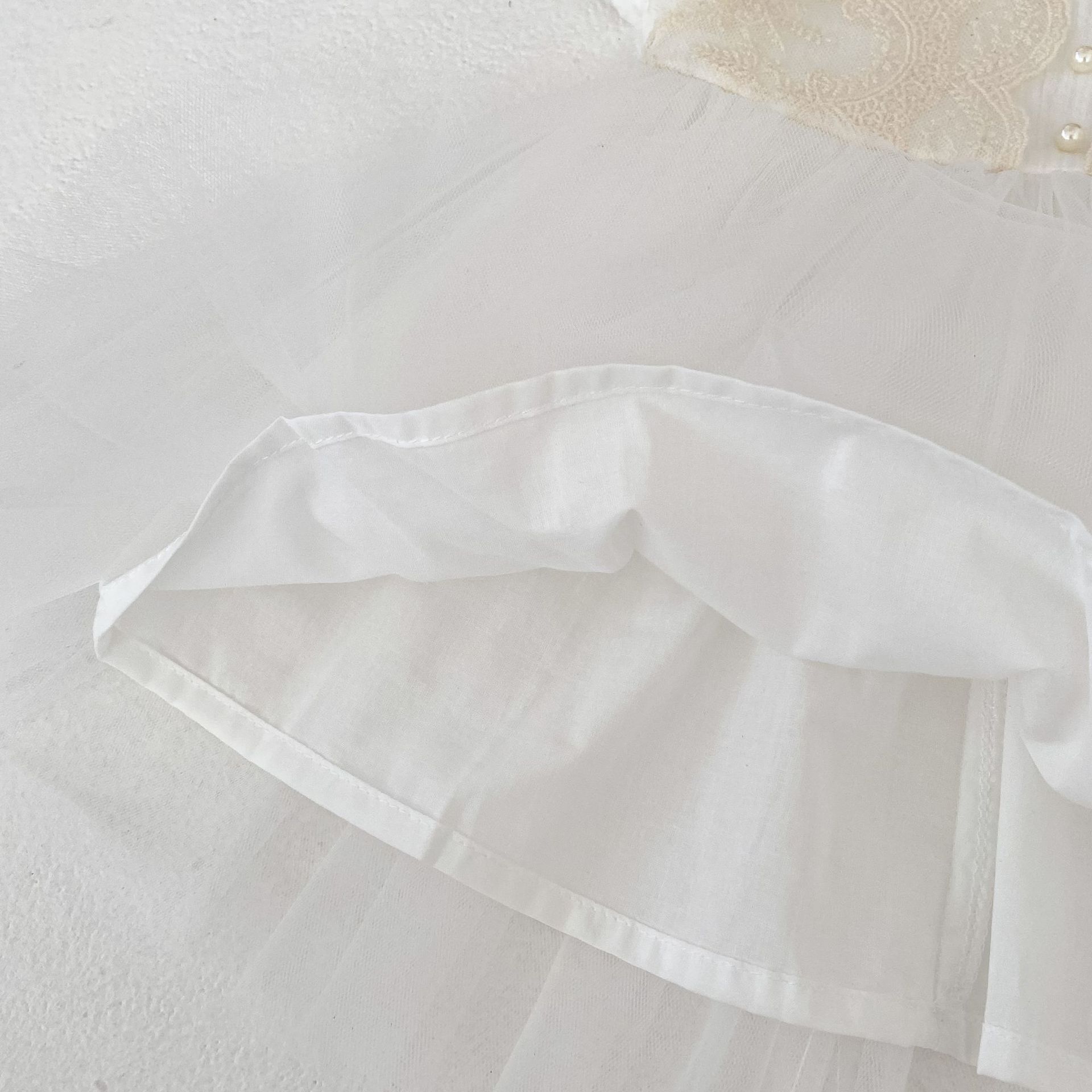 Lace Tulle Flutter Sleeve Dress レース チュール フリル袖 ワンピース【mh0012478】 Engepapa ノースリーブワンピース