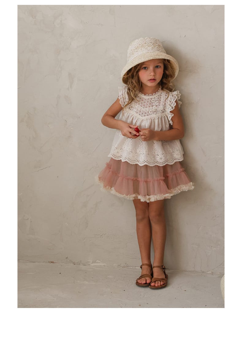 Lace Tulle Skort チュール パンツインスカート【mh0012976】 Strawberry Coral スカート