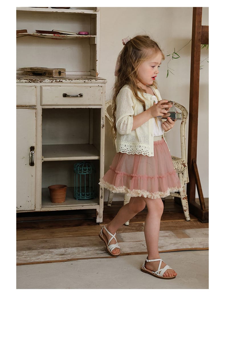 Lace Tulle Skort チュール パンツインスカート【mh0012976】 Strawberry Coral スカート