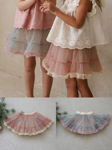 Lace Tulle Skort チュール パンツインスカート【mh0012976】 Strawberry Coral スカート