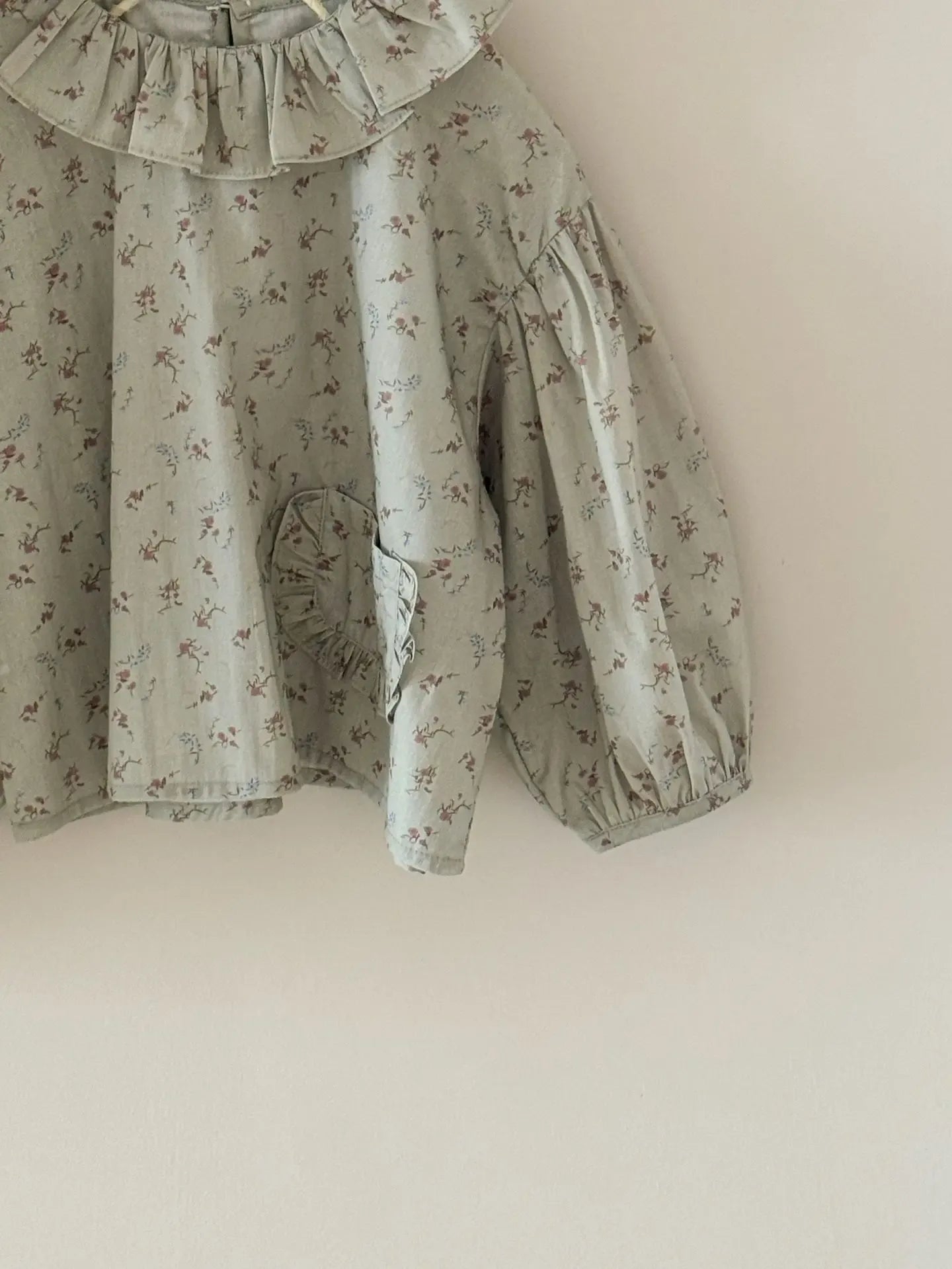 長袖シャツ・ブラウス キッズトップス ラッフル襟長袖パフスリーブブラウス 5デザイン【mh0008944】