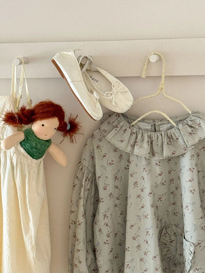 長袖シャツ・ブラウス キッズトップス ラッフル襟長袖パフスリーブブラウス 5デザイン【mh0008944】