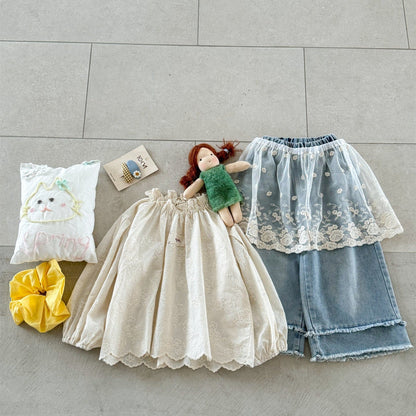 スカート Apricot レース重ね着オーバースカート レースシアーレイヤードスカート【mh0009210】