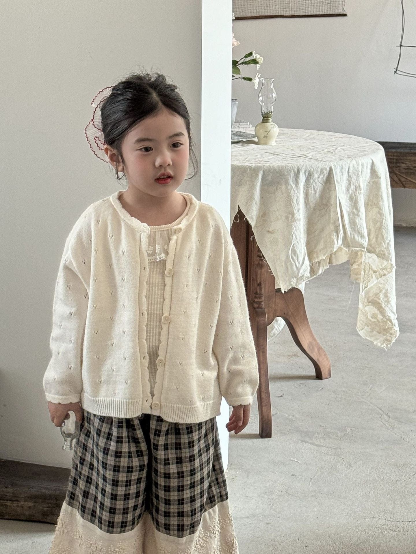 カーディガン・パーカー Beige / 90cm レースニットガーリーカーディガンジャケット【mh0009231】