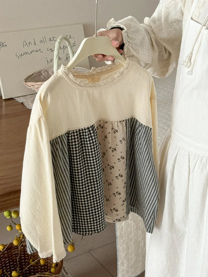 長袖シャツ・ブラウス color 1 / 2T-90 キッズトップス ラッフル襟長袖パフスリーブブラウス 5デザイン【mh0008944】