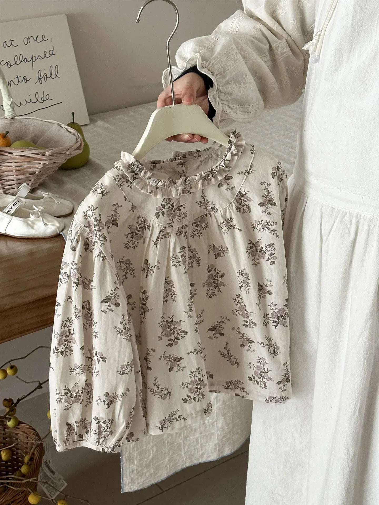 長袖シャツ・ブラウス color 3 / 2T-90 キッズトップス ラッフル襟長袖パフスリーブブラウス 5デザイン【mh0008944】