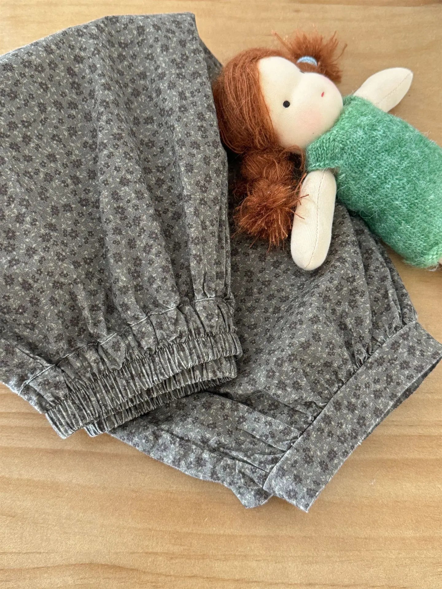 ロングパンツ・スウェットパンツ キッズパンツ フラワープリントルーズロングランタンパンツ【mh-0008938】