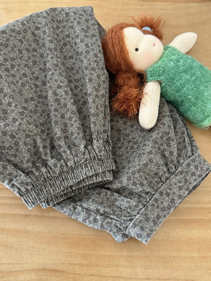 ロングパンツ・スウェットパンツ キッズパンツ フラワープリントルーズロングランタンパンツ【mh-0008938】