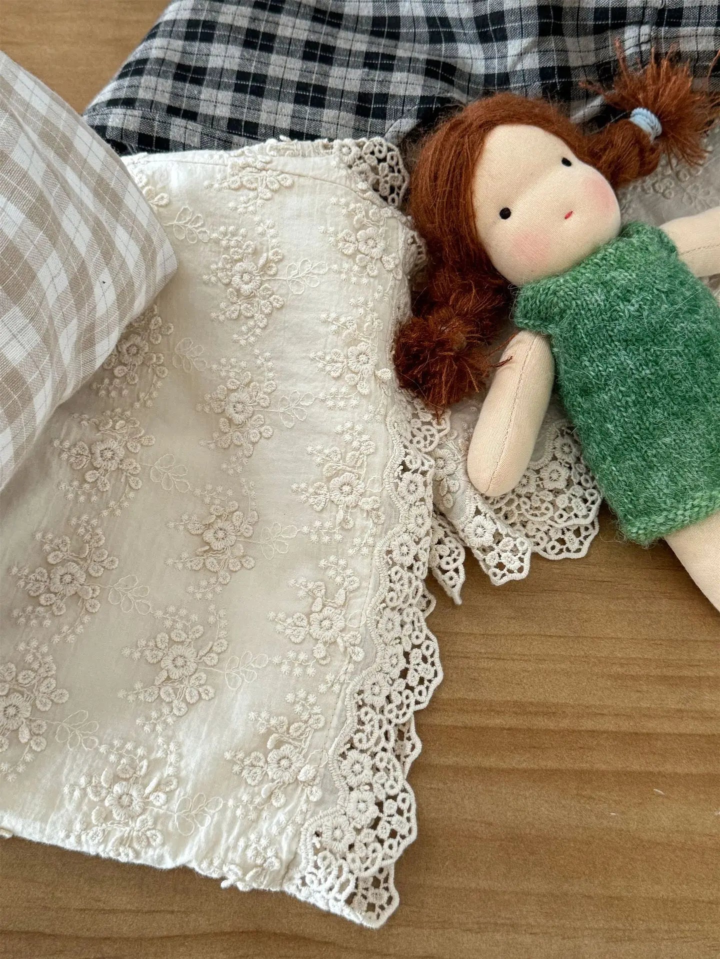 ロングパンツ・スウェットパンツ キッズパンツ レースドッキングチェックワイドルーズガウチョパンツ【mh0008941】