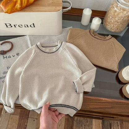 長袖セットアップ キッズトップス/オーバーオール ニット長袖セーター/コーデュロイサスペンダーパンツサロペット【mh0008958】