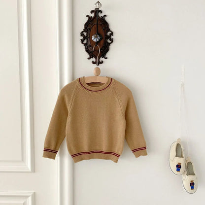 長袖セットアップ キッズトップス/オーバーオール ニット長袖セーター/コーデュロイサスペンダーパンツサロペット【mh0008958】