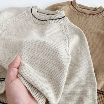 長袖セットアップ キッズトップス/オーバーオール ニット長袖セーター/コーデュロイサスペンダーパンツサロペット【mh0008958】