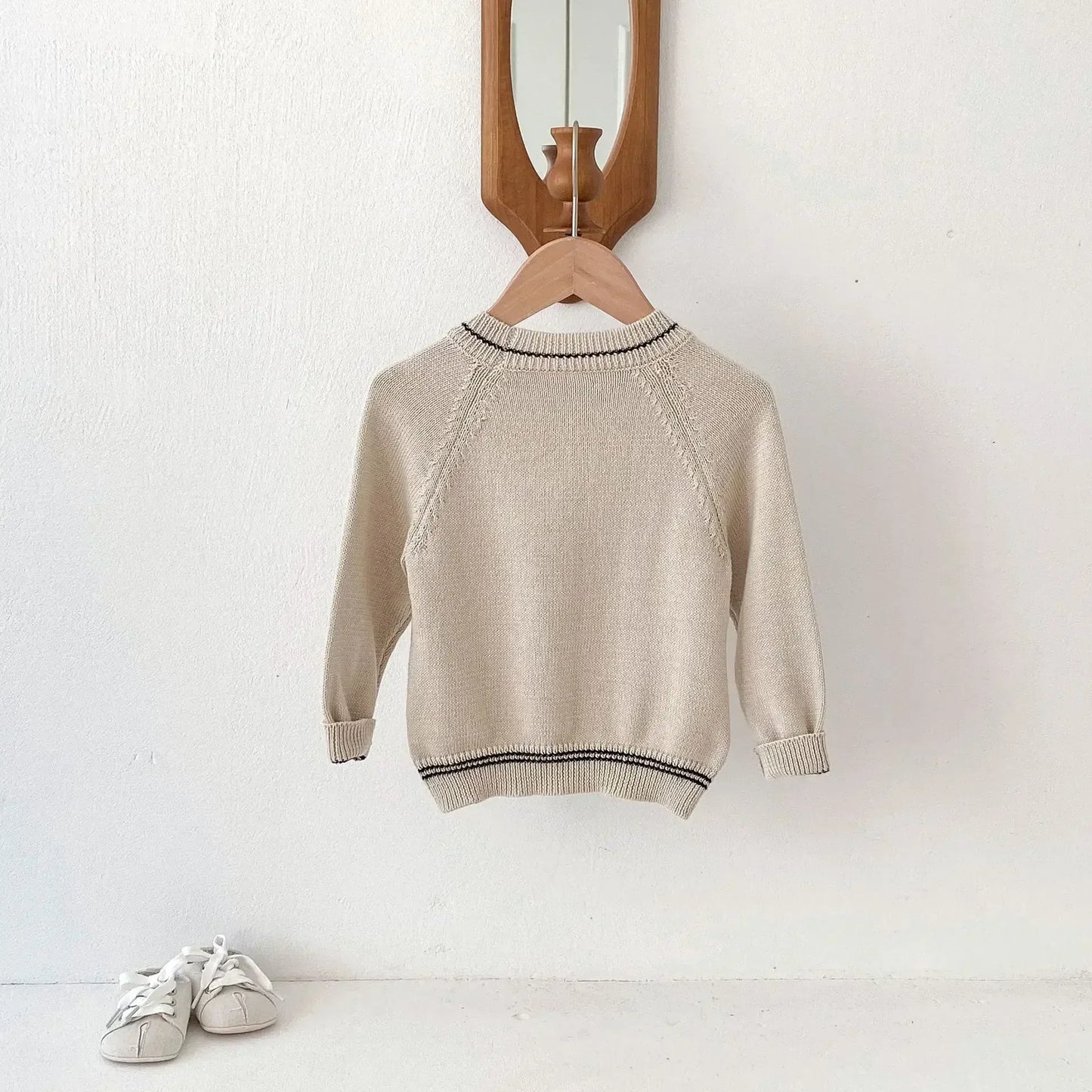 長袖セットアップ キッズトップス/オーバーオール ニット長袖セーター/コーデュロイサスペンダーパンツサロペット【mh0008958】