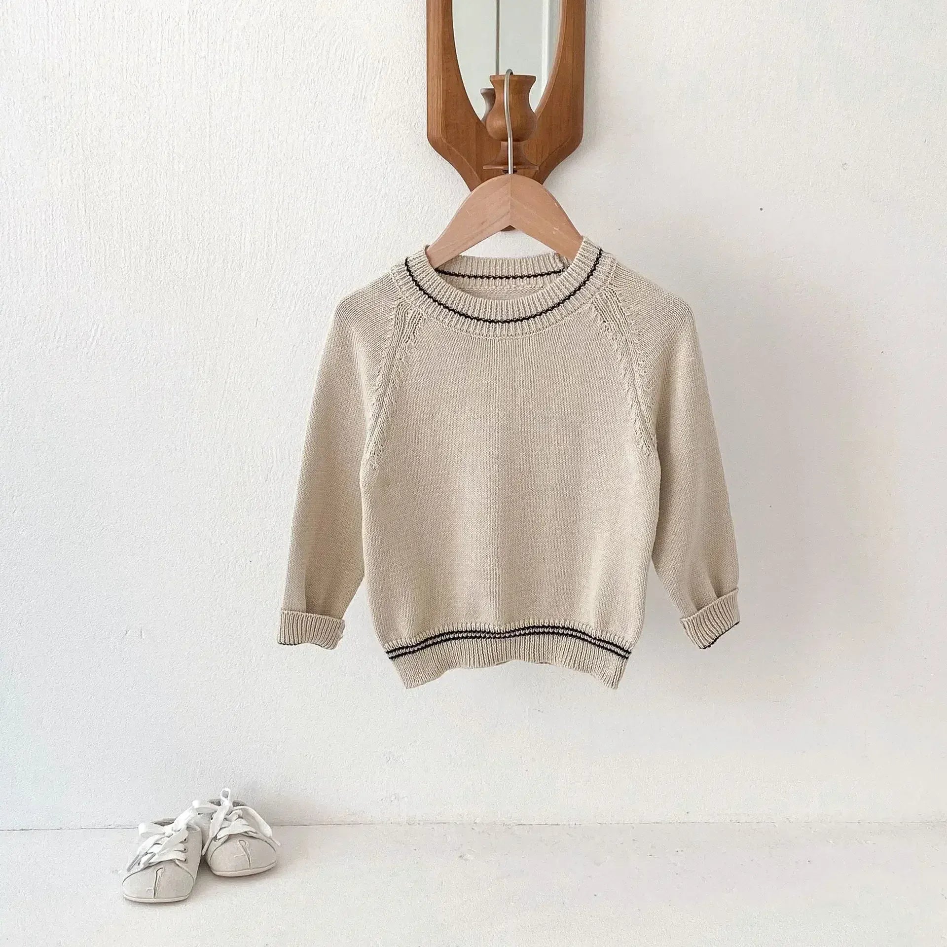 長袖セットアップ キッズトップス/オーバーオール ニット長袖セーター/コーデュロイサスペンダーパンツサロペット【mh0008958】