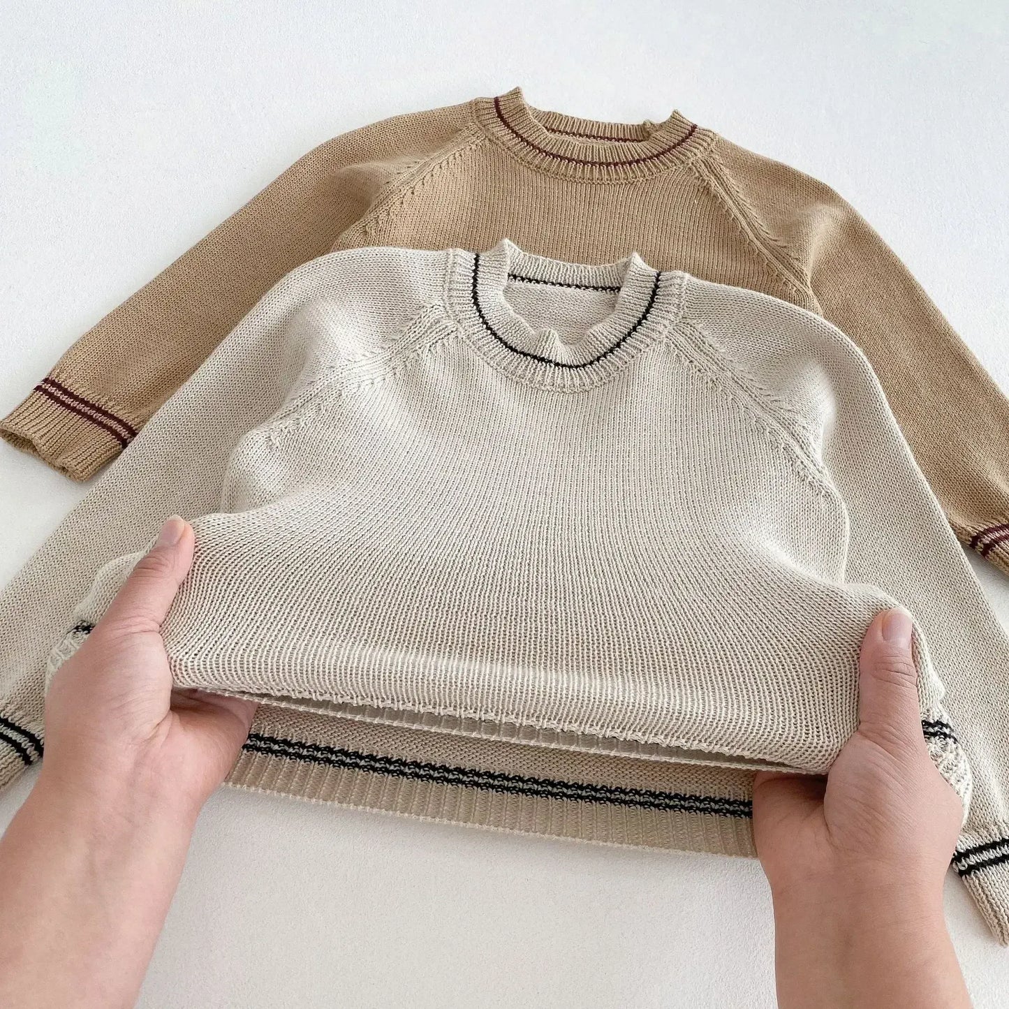 長袖セットアップ キッズトップス/オーバーオール ニット長袖セーター/コーデュロイサスペンダーパンツサロペット【mh0008958】