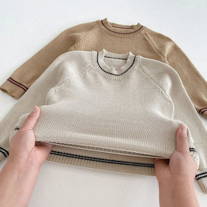 長袖セットアップ キッズトップス/オーバーオール ニット長袖セーター/コーデュロイサスペンダーパンツサロペット【mh0008958】