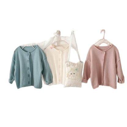 カーディガン・パーカー ニットカーディガン ダブルボタンシンプルプレッピーカーディガンジャケット【mh0009204】