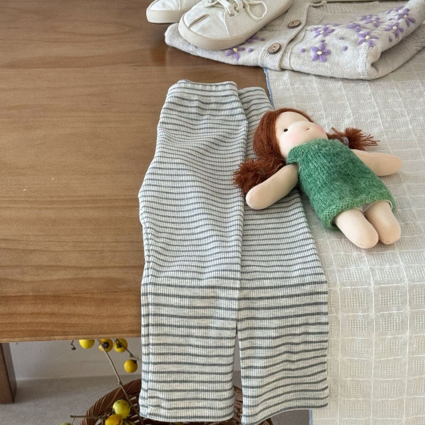 レギンスパンツ ボーダーロングレギンスパンツ シンプルデイリースリムパンツ【mh0009207】