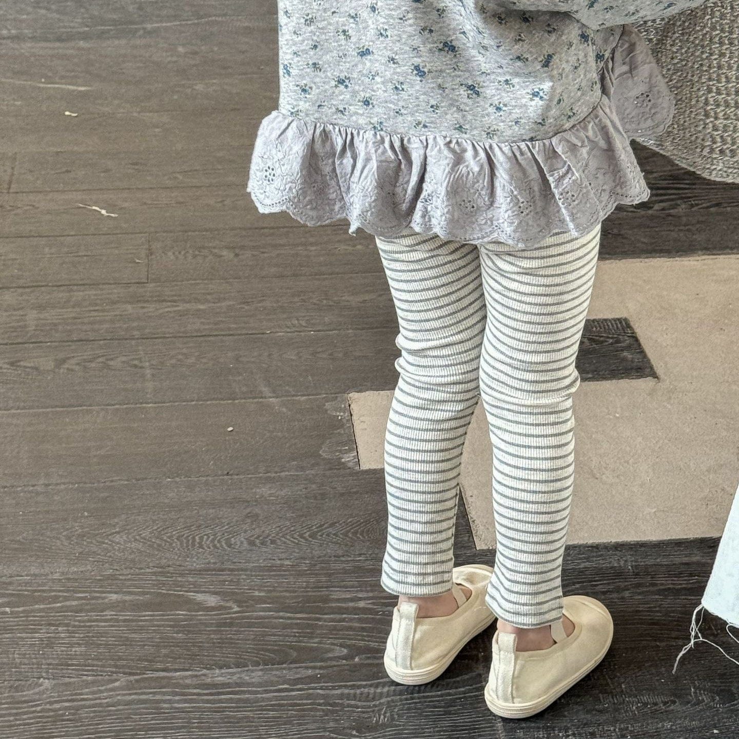 レギンスパンツ ボーダーロングレギンスパンツ シンプルデイリースリムパンツ【mh0009207】