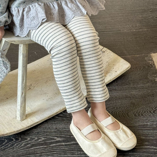 レギンスパンツ ボーダーロングレギンスパンツ シンプルデイリースリムパンツ【mh0009207】