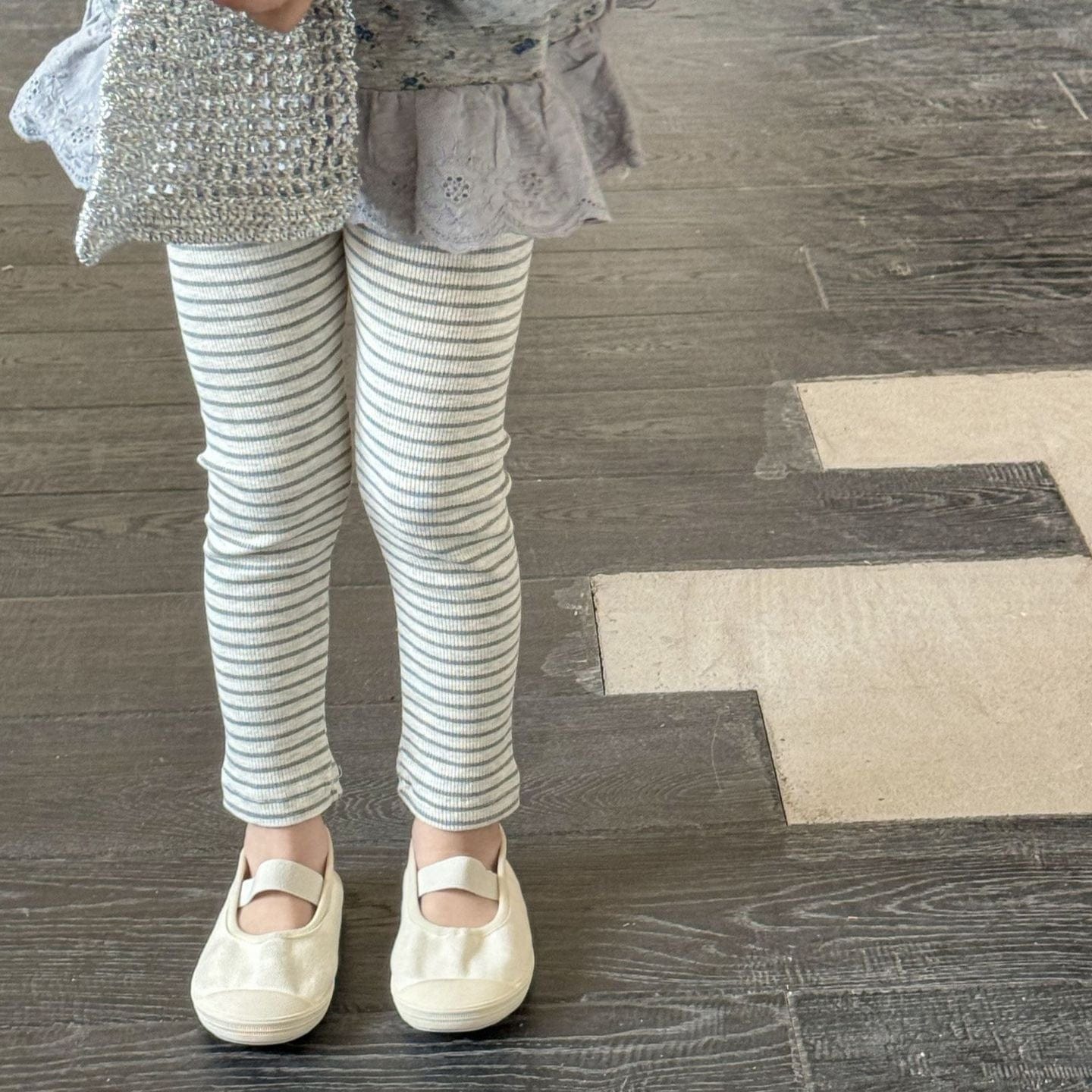 レギンスパンツ ボーダーロングレギンスパンツ シンプルデイリースリムパンツ【mh0009207】