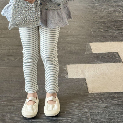 レギンスパンツ ボーダーロングレギンスパンツ シンプルデイリースリムパンツ【mh0009207】