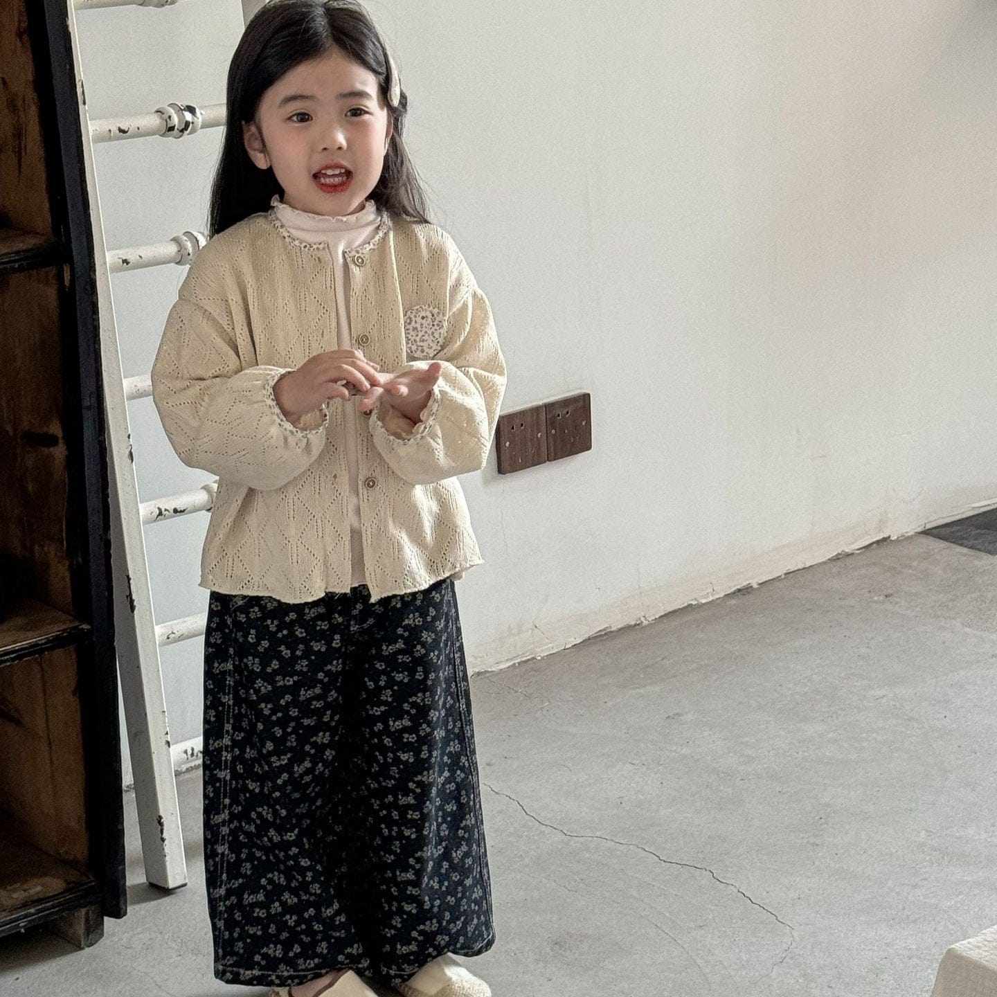 カーディガン・パーカー フラワーバイピングレースニットカーディガンジャケット【mh0009213】