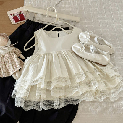 タンクトップ・キャミソール・ノースリーブトップス マルチレイヤードレースノースリーブチュニックブラウス【mh0009221】