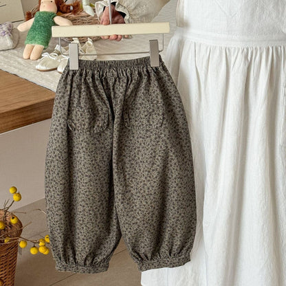 ロングパンツ・スウェットパンツ フラワープリントイージーバルーンパンツ【mh0009224】