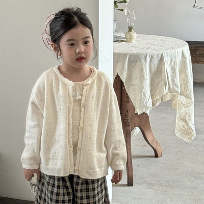 カーディガン・パーカー レースニットガーリーカーディガンジャケット【mh0009231】