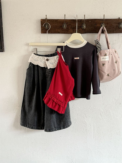 タンクトップ・キャミソール・ノースリーブトップス 裾フリルキャミソールチュニックトップス【mh0010531】