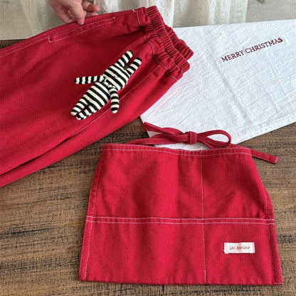 ロングパンツ・スウェットパンツ カフェエプロン+デニムワイドパンツ ペプラム風【mh0010989】